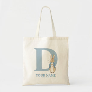 Custom Peter Rabbit - Letter D Tote Bag Tragetasche