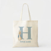 Custom Peter Rabbit - Letter H Tote Bag Tragetasche (Vorne)