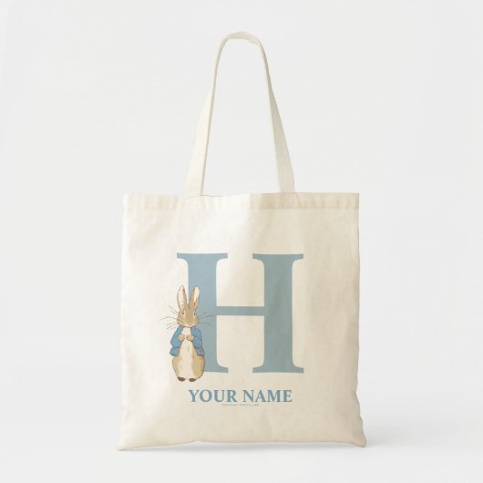 Custom Peter Rabbit - Letter H Tote Bag Tragetasche (Vorne)