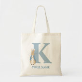 Custom Peter Rabbit - Letter K Tote Bag Tragetasche (Vorne)