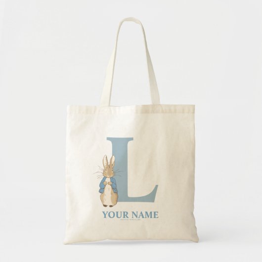 Custom Peter Rabbit - Letter L Tote Bag Tragetasche (Vorne)