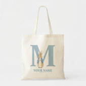 Custom Peter Rabbit - Letter M Tote Bag Tragetasche (Vorne)