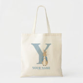 Custom Peter Rabbit - Letter Y Tote Bag Tragetasche (Vorne)