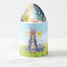 Custom Peter the rabbit Easter egg basket