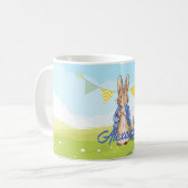 Custom Peter the rabbit Easter egg basket Kaffeetasse (Vorderseite Links)