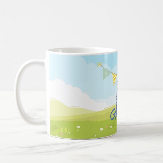Custom Peter the rabbit Easter egg basket Kaffeetasse (Links)