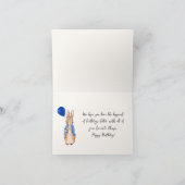 Custom Peter the Rabbit Happy Birthday Karte (Innenseite)