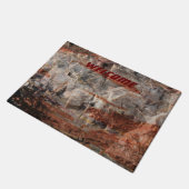 Custom Petrified Wood Doormat Fußmatte (Schrägansicht)