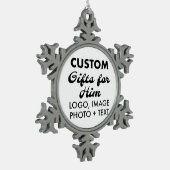Custom Pewter Snowflake Pet Memorial Ornament (Links)