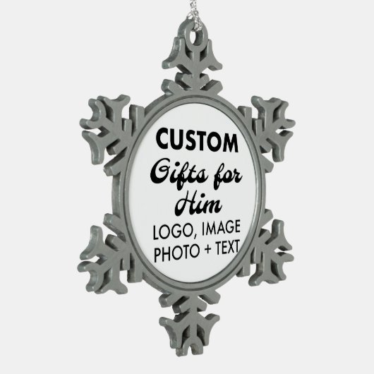 Custom Pewter Snowflake Pet Memorial Ornament (Links)