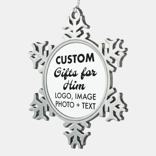 Custom Pewter Snowflake Pet Memorial Ornament (Rechts)