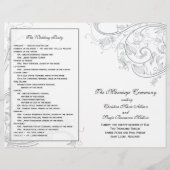 Custom_Pewter Wedding Program (Vorderseite)