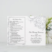Custom_Pewter Wedding Program (Stehend Vorderseite)