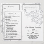 Custom_Pewter Wedding Program (Vorne/Hinten)