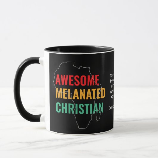 Custom Phantastisch Melanated Christlich Tasse (Links)