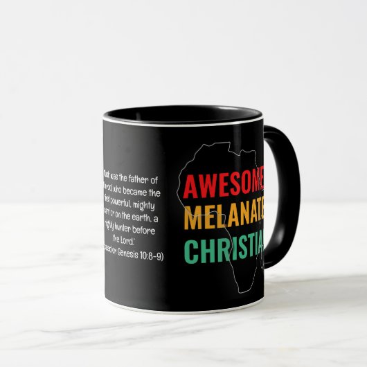Custom Phantastisch Melanated Christlich Tasse (VorderseiteRechts)