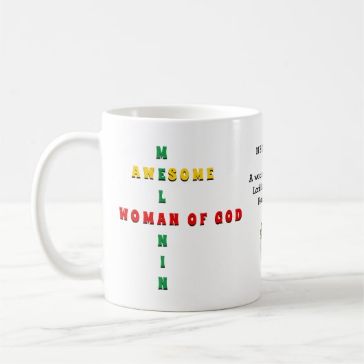 Custom Phantastisch Melanin FRAU OF GOD Foto Kaffeetasse (Links)