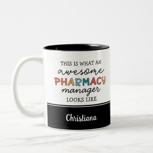 Custom Pharmacy Manager Phantastisch Funny Zweifarbige Tasse (Links)