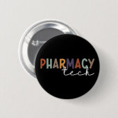 Custom Pharmacy Tech Retro Pharmacy Technique Button (Vorne & Hinten)