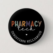 Custom Pharmacy Tech Retro Pharmacy Technique Button (Vorderseite)
