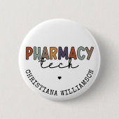 Custom Pharmacy Tech Retro Pharmacy Technique Button (Vorderseite)