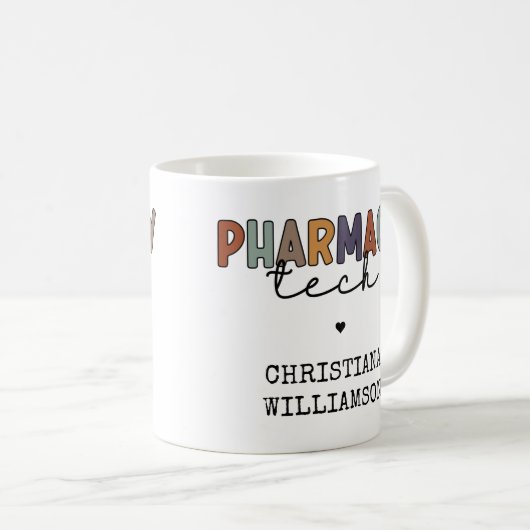 Custom Pharmacy Tech Retro Pharmacy Technique Kaffeetasse (VorderseiteRechts)