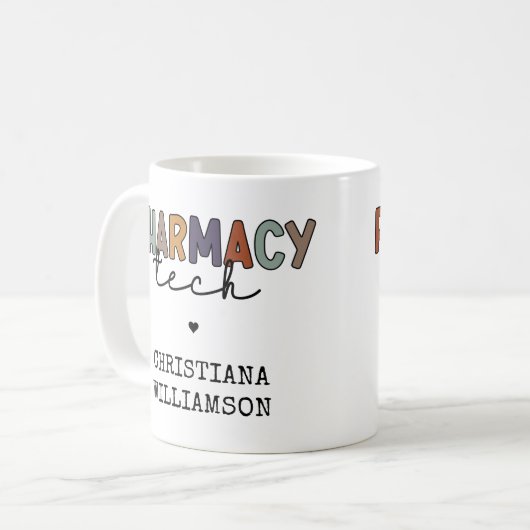 Custom Pharmacy Tech Retro Pharmacy Technique Kaffeetasse (Vorderseite Links)