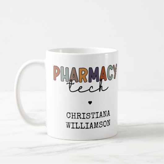 Custom Pharmacy Tech Retro Pharmacy Technique Kaffeetasse (Links)