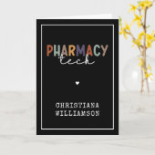 Custom Pharmacy Tech Retro Pharmacy Technique Karte (Gelbe Blume)