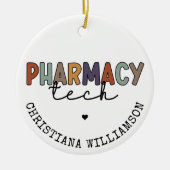Custom Pharmacy Tech Retro Pharmacy Technique Keramik Ornament (Vorne)