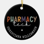 Custom Pharmacy Tech Retro Pharmacy Technique Keramik Ornament (Vorne)