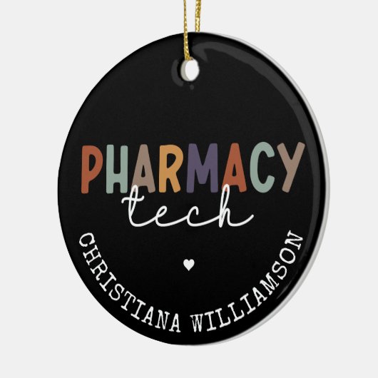 Custom Pharmacy Tech Retro Pharmacy Technique Keramik Ornament (Links)