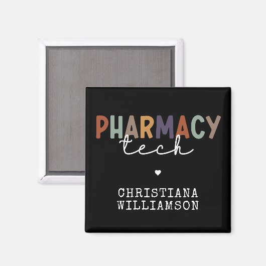Custom Pharmacy Tech Retro Pharmacy Technique Magnet (Vorderseite/Rückseite)