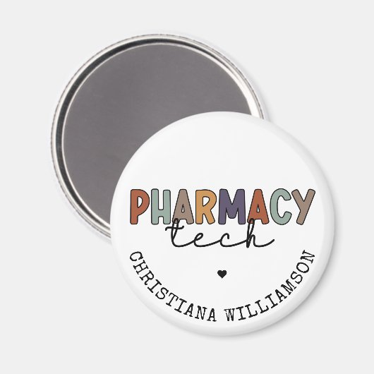Custom Pharmacy Tech Retro Pharmacy Technique Magnet (Vorderseite/Rückseite)
