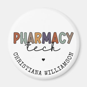 Custom Pharmacy Tech Retro Pharmacy Technique Magnet