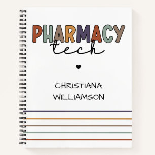 Custom Pharmacy Tech Retro Pharmacy Technique Notizblock