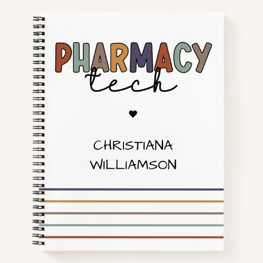 Custom Pharmacy Tech Retro Pharmacy Technique Notizblock (Vorderseite)