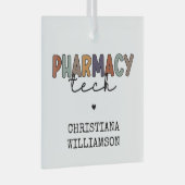 Custom Pharmacy Tech Retro Pharmacy Technique Ornament Aus Glas (Vorderseite Rechts)