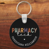 Custom Pharmacy Tech Retro Pharmacy Technique Schlüsselanhänger (Vorderseite)