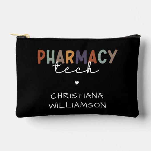 Custom Pharmacy Tech Retro Pharmacy Technique Zubehörtasche (Vorderseite)