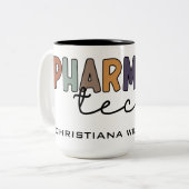 Custom Pharmacy Tech Retro Pharmacy Technique Zweifarbige Tasse (Vorderseite Links)