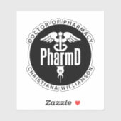 Custom PharmD Doctor of Pharmacy Abschluss Aufkleber (Blatt)