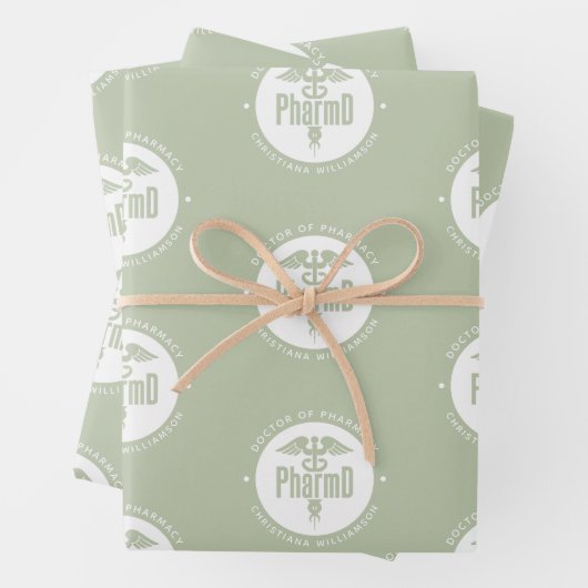 Custom PharmD Doctor of Pharmacy Abschluss Geschenkpapier Set (Beispiel)