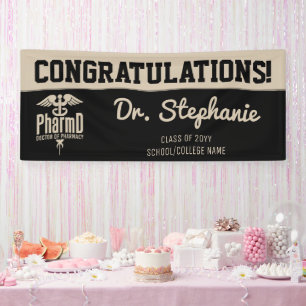 Custom PharmD Doctor of Pharmacy Graduation Party Banner