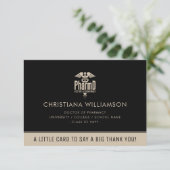 Custom PharmD Doctor of Pharmacy Graduation Party Dankeskarte (Stehend Vorderseite)