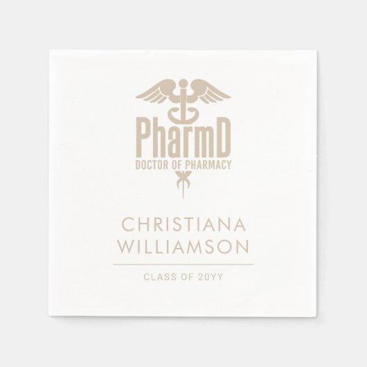 Custom PharmD Doctor of Pharmacy Graduation Party Serviette (Vorderseite)