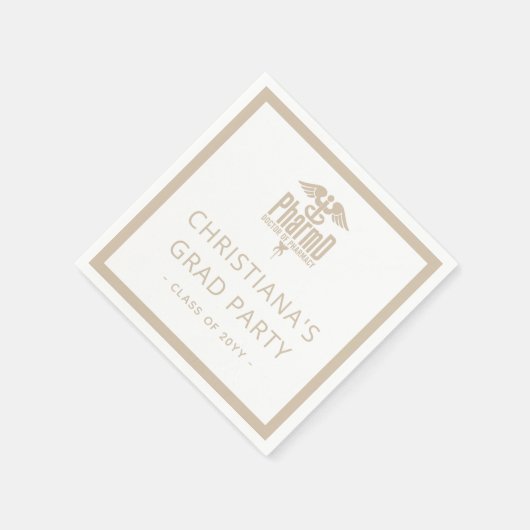 Custom PharmD Doctor of Pharmacy Graduation Party Serviette (Ecke)