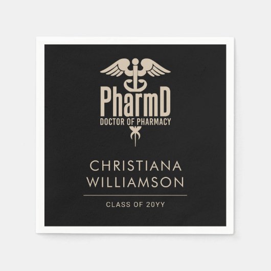 Custom PharmD Doctor of Pharmacy Graduation Party Serviette (Vorderseite)