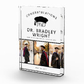 Custom PhD Doctoral Grad Hat Doctoral Graduation Fotoblock (Rechts)