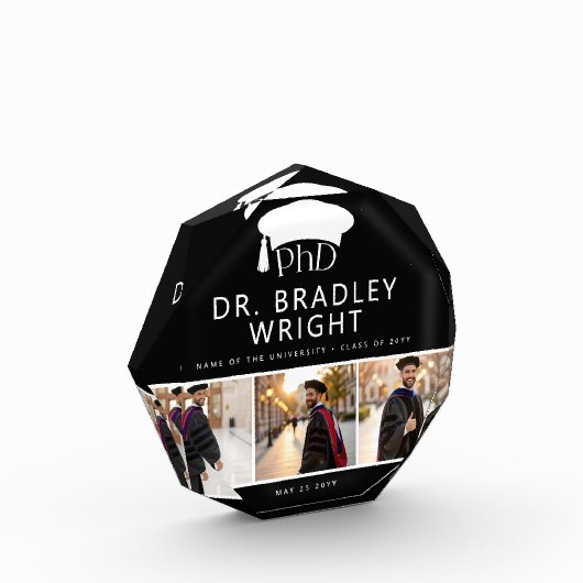Custom PhD Doctoral Grad Hat Doctoral Graduation Fotoblock (Links)